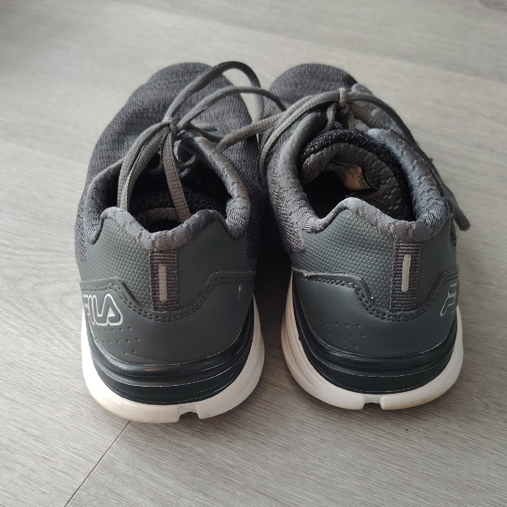 Fila Womens Memory‎ Foam Running Sneakers Charcoal Grey White Size 8 - Picture 4 of 9